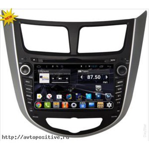 Штатное головное устройство DAYSTAR DS-7011HD Hyundai Solaris 2013+ ANDROID 4.2.2